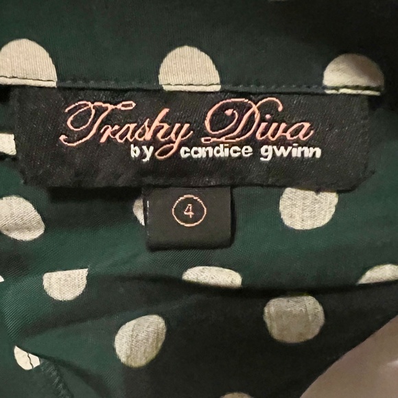 Trashy Diva 1940’s Dress Irish Polka Dot - Picture 6 of 6